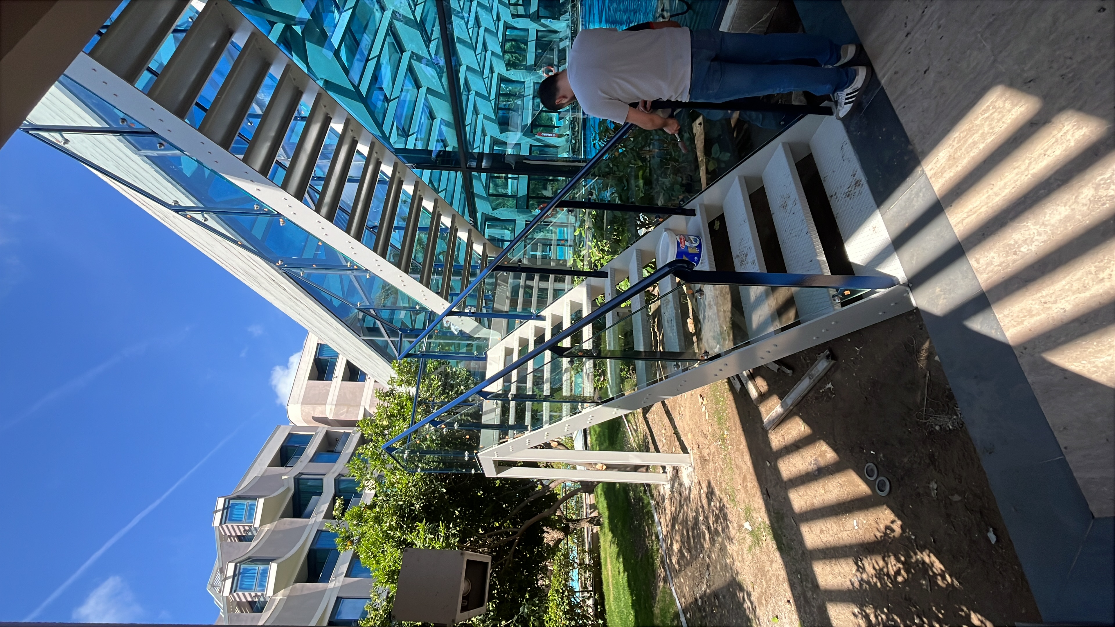 Teslim edilen çelik merdiven projesi